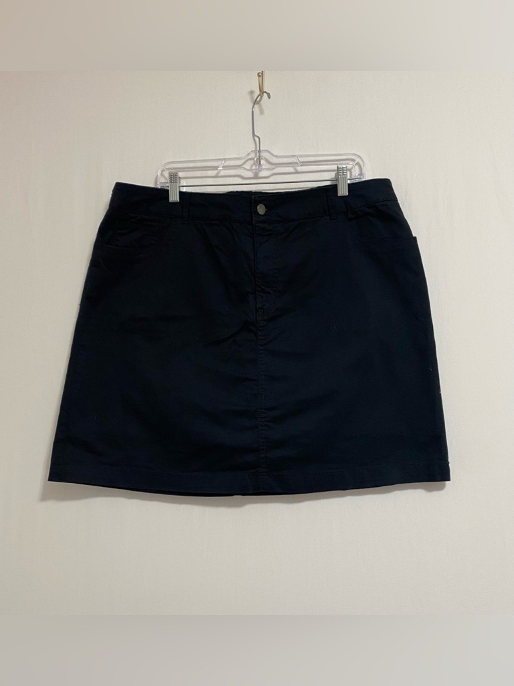 croft & barrow Navy Straight Mini Skirt